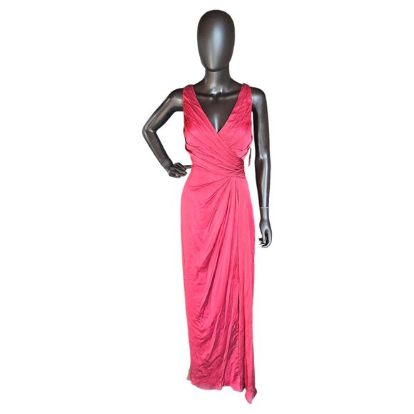Belsoie Dresses & Skirts - NWOT Red Shimmer V-Neck Crossback Formal Gown  - Belsoie